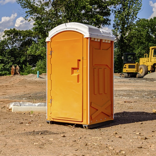 how often are the portable restrooms cleaned and serviced during a rental period in Saratoga Wyoming